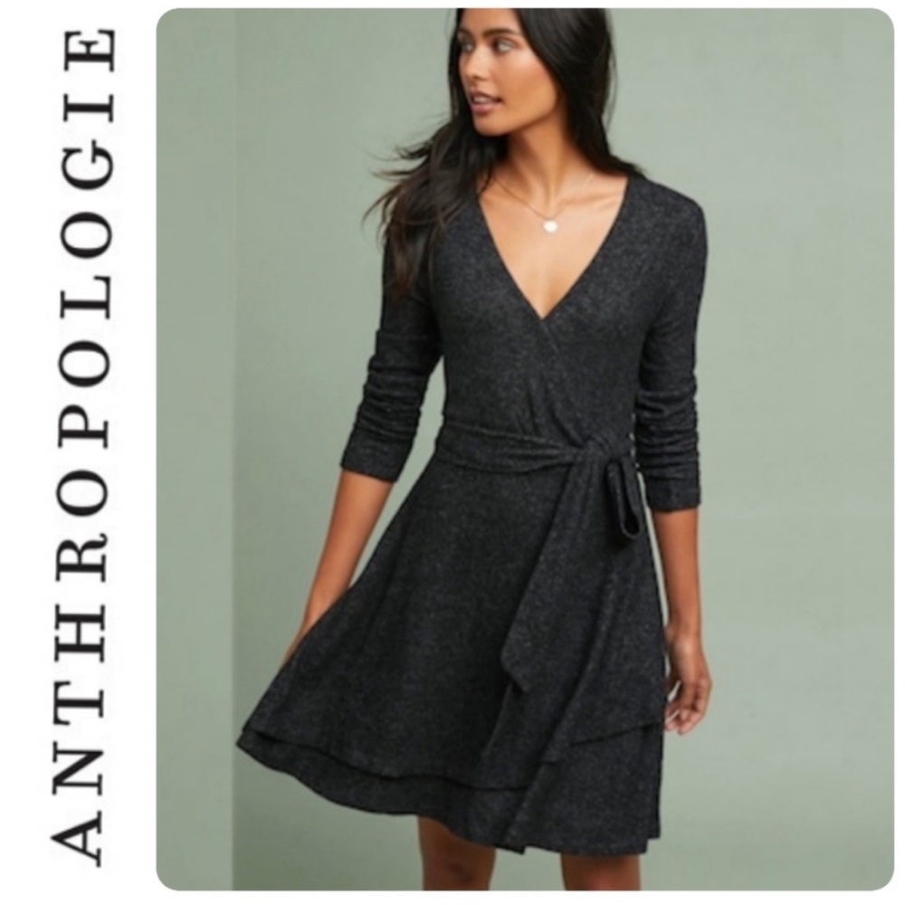 Anthropologie Saturday Sunday Cloud Fleece Wrap Dress: XL